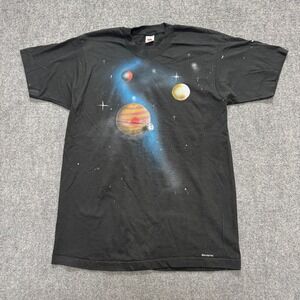VTG Fruit Of The Loom T-Shirt Men's XL 1990's Outerspace Single Stitch Black